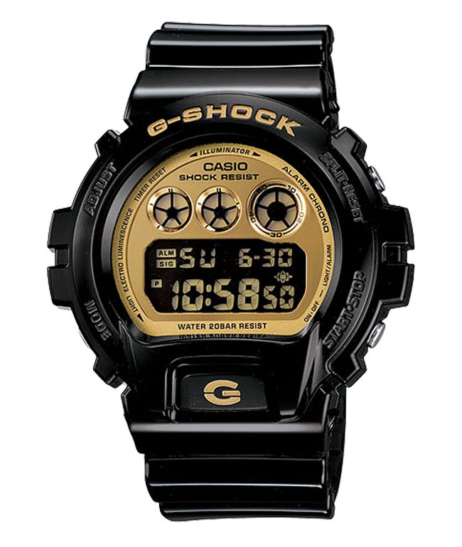 G-Shock DW6900CB-1 Classic Black & Gold Watch