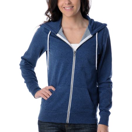 Zine Girls Medieval Heather Blue Hoodie