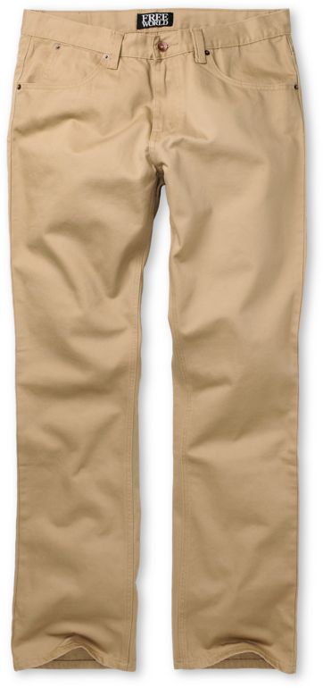 Free World Night Train Khaki Regular Fit Twill Pants