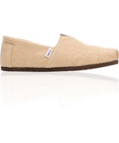 Toms Shoes Guys Burlap Tan & Brown Shoe