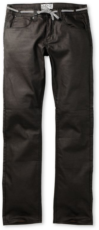 Empyre Skeletor Waxed Black Skinny Jeans