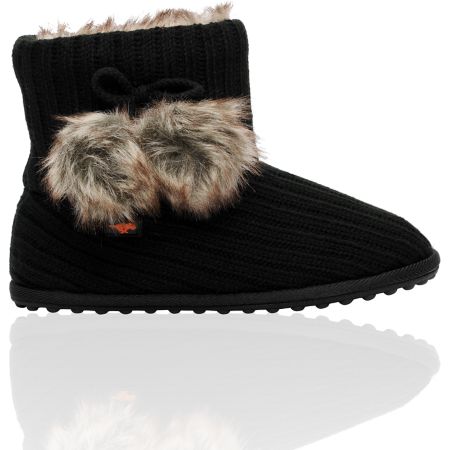 Rocket Dog Snowflake Black Slippers