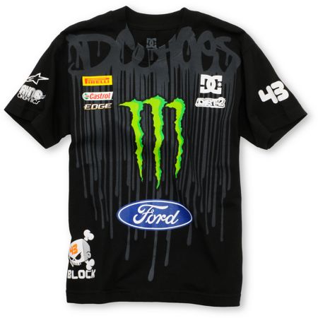 DC Boys Ken Block Drip Black Tee Shirt
