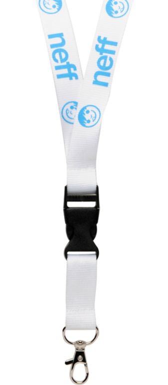 Neff Neffyard White & Blue Lanyard