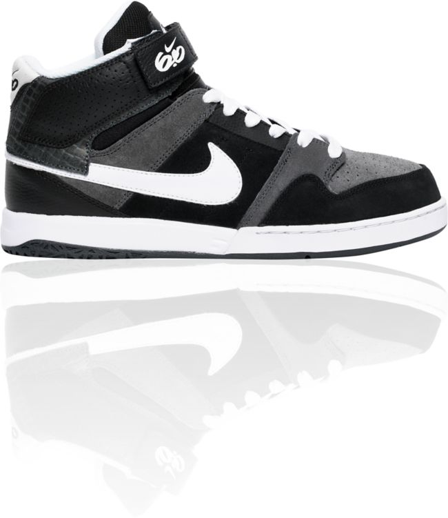 Nike 6.0 Mogan Mid 2 Black, White & Grey Shoe