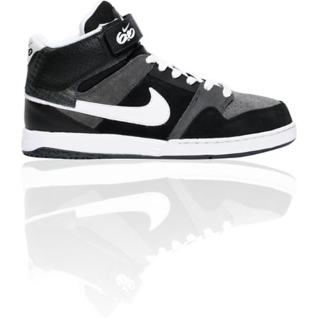 Nike 6.0 Mogan Mid 2 Black, White & Grey Shoe