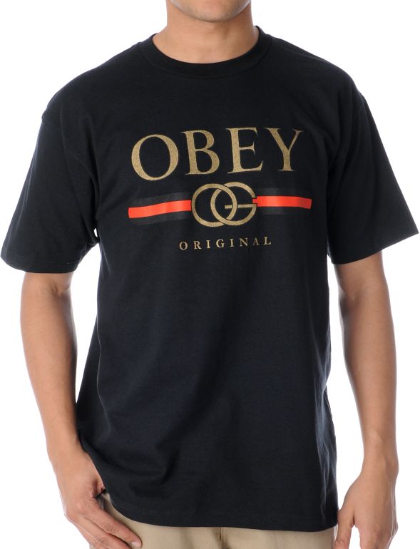 Obey Bootleg Black Tee Shirt