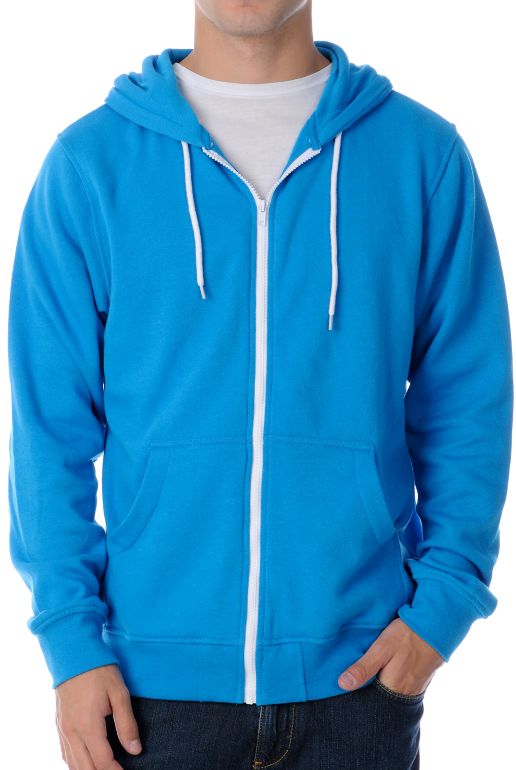 Zine Template Solid Coastal Blue Hoodie