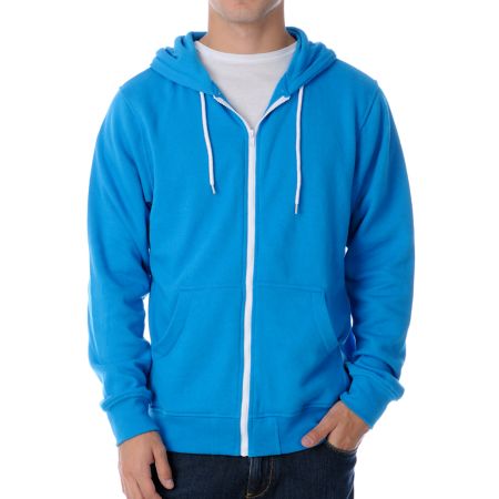 Zine Template Solid Coastal Blue Hoodie