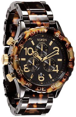 Nixon 42-20 Chrono Black & Tortoise Watch