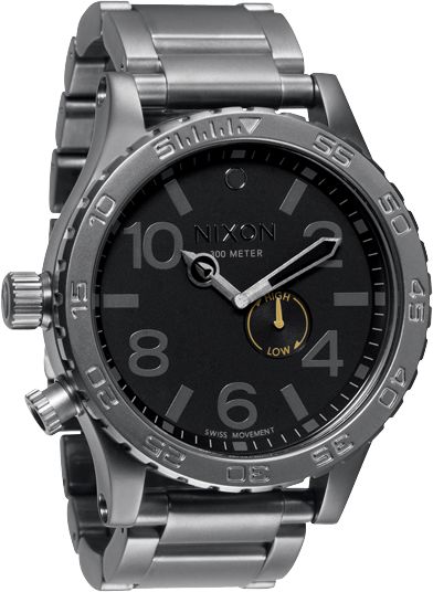 Nixon 51-30 Tide Gunmetal & Black Analog Watch