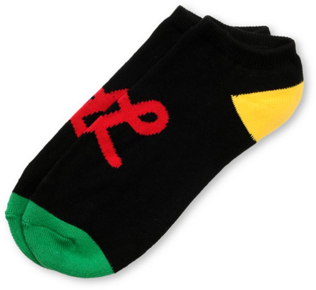 LRG Black Rasta Ankle Socks