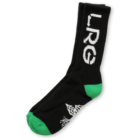 LRG Black & Green Canvas Crew Socks
