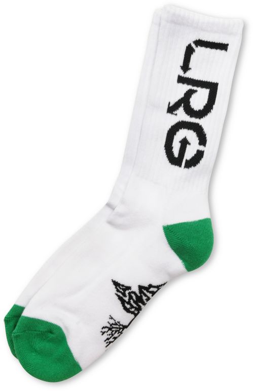 LRG White & Green Canvas Crew Socks