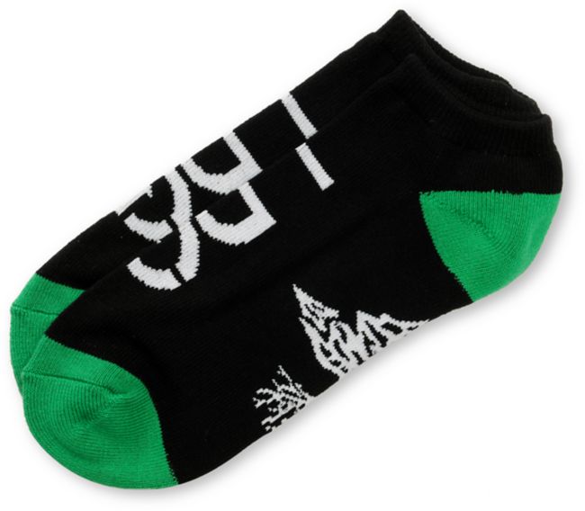 LRG Black & Green Canvas Ankle Socks