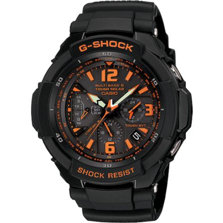 G-Shock GW3000B-1A G-Aviation Grey & Orange Chronograph Watch
