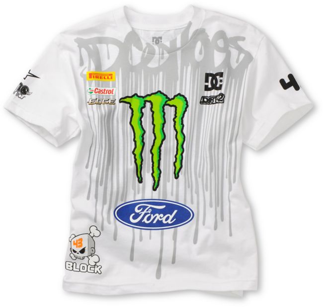 DC Boys Ken Block Drip White Tee Shirt