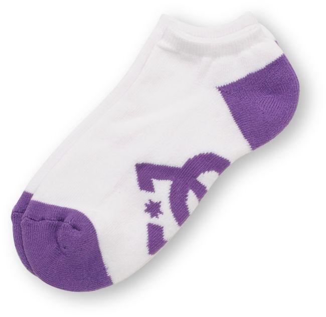 DC Girls Picky White & Purple Ankle Socks