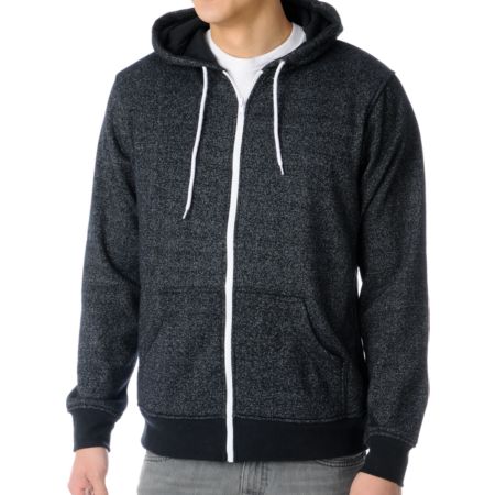 Zine Template Speckled Black Hoodie