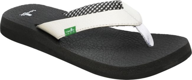 Sanuk Girls Yoga Mat White Sandals