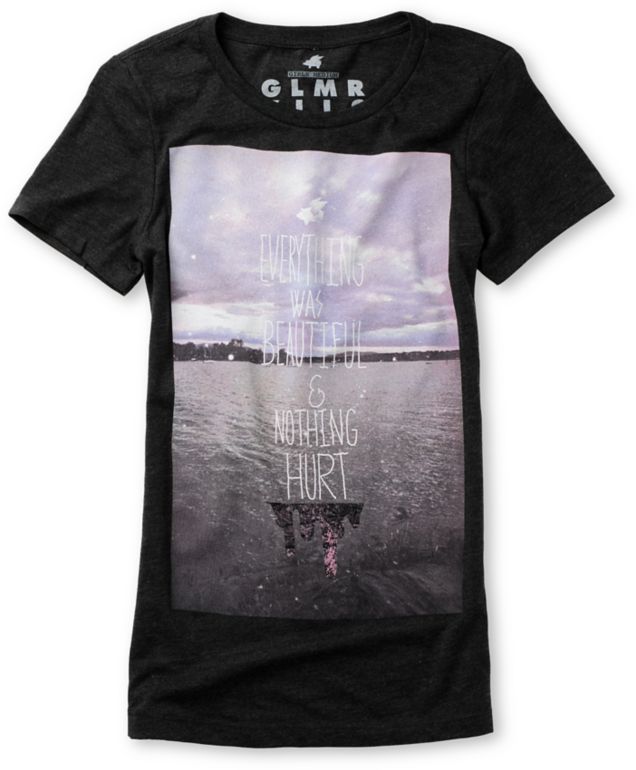 Glamour Kills Girls Nothing Can Hurt You Charcoal Tee Shirt