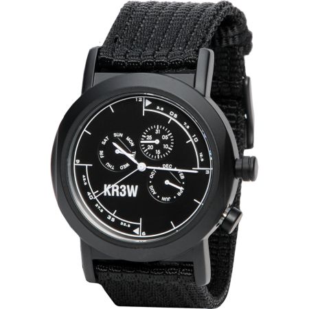 KR3W Black Navigator Analog Watch
