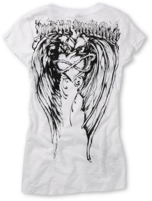 Metal Mulisha Girls Battleground White Tee Shirt at Zumiez PDP