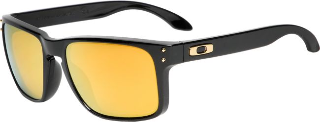Oakley Holbrook Polished Black & Gold Iridium Sunglasses