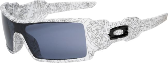Oakley Oil Rig White Text Sunglasses