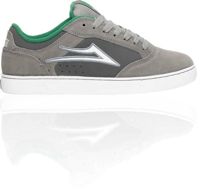 Lakai Mike Mo Grey & White Suede Shoes