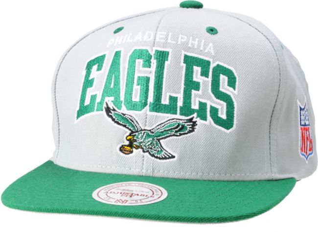 NFL Mitchell and Ness Philadelphia Eagles Grey Snapback Hat
