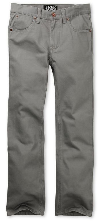 Free World Boys Messenger Grey Chino Pants