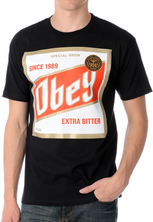 Obey High Life Black Tee Shirt