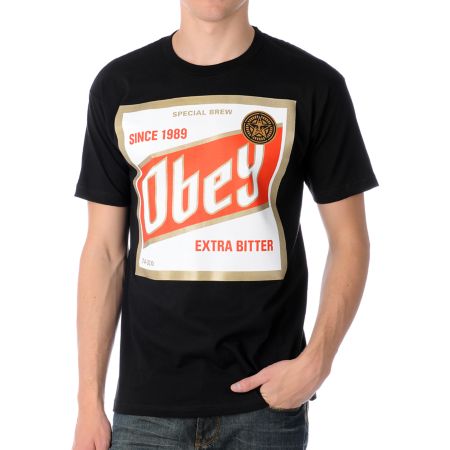 Obey High Life Black Tee Shirt