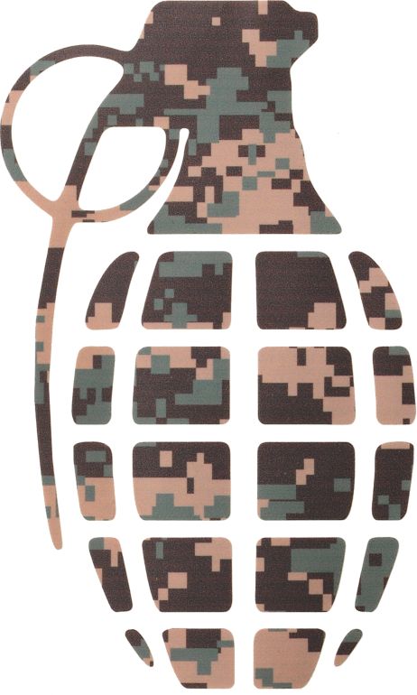 Grenade Digi Camo Die Cut Sticker