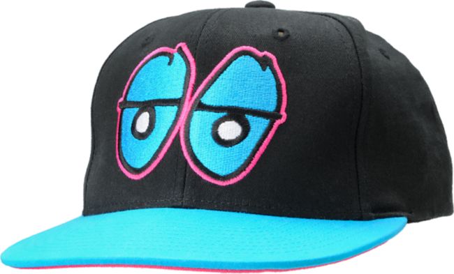 Krooked Eyes Black Snap-Back Hat