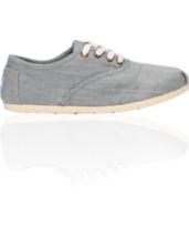 Toms Shoes Cordones Grey Chambray Womens Shoe