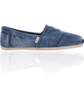 Toms Shoes Classic Canvas Navy Stonewash Slip-On Guys Shoe