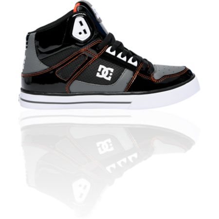 DC Spartan Hi Black & Orange High Top Shoe
