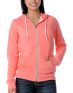 Zine Girls Coral Salt & Pepper Zip Up Hoodie