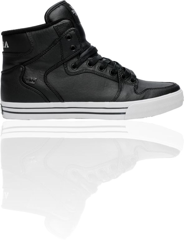Supra Vaider Black Waxed Twill Shoe
