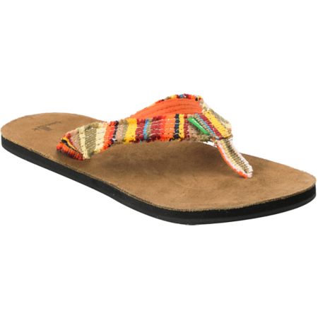 Sanuk Girls Fraidy Cat Orange Flip-Flop Sandals