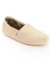 Toms Classics Canvas Natural Slip-On Girls Shoe