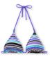 Empyre Girl Fascia Teal Striped Bikini Top