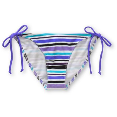 Empyre Girl Annex Teal Striped Side Tie Bikini Bottom