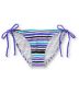 Empyre Girl Annex Teal Striped Side Tie Bikini Bottom