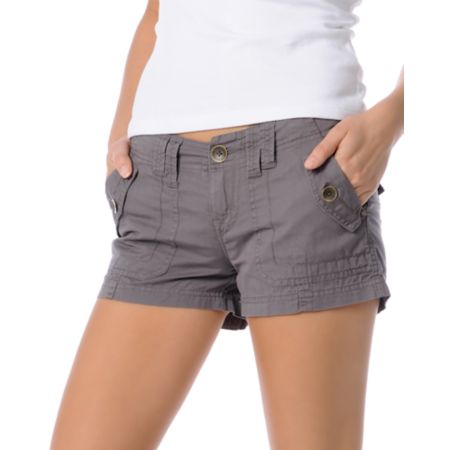 Empyre Girl Sedona Grey Canvas Shorts