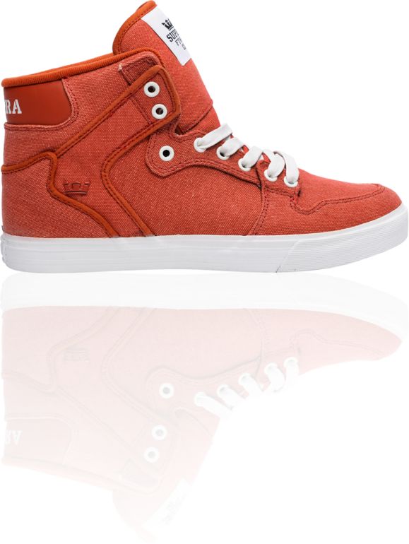 Supra Vaider Red Washed Canvas Shoe