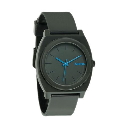 Nixon Time Teller P Matte Drab & Cyan Analog Watch