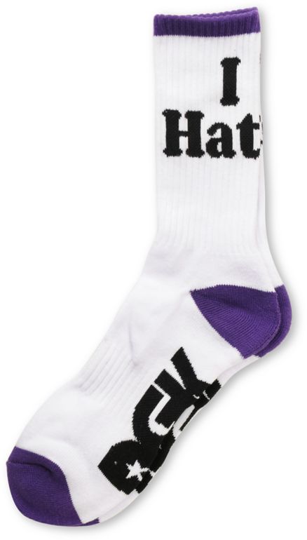 DGK Haters White & Purple Crew Socks